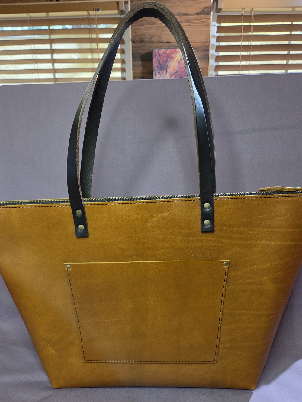 Portland Leather Goods Large HONEY Classic Leather Tote Bag